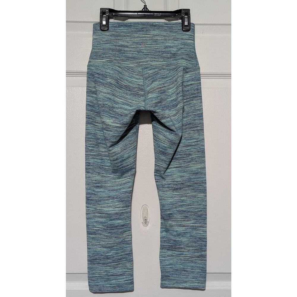 Lululemon Wunder Under Crop Leggings Size 4 Space Dye Alberta Lake Teal Blue - Picture 7 of 13